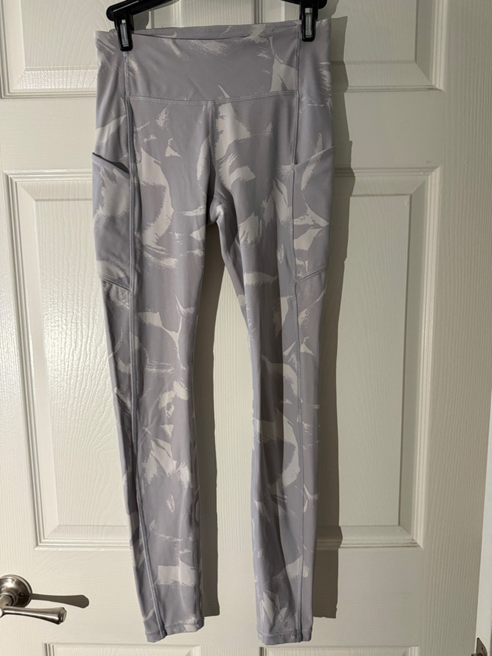 lululemon athletica Light Gray Printed High-Rise Leggings